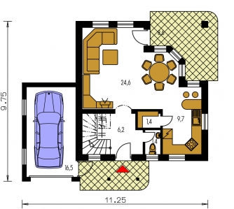 Floor plan of ground floor - PREMIER 63